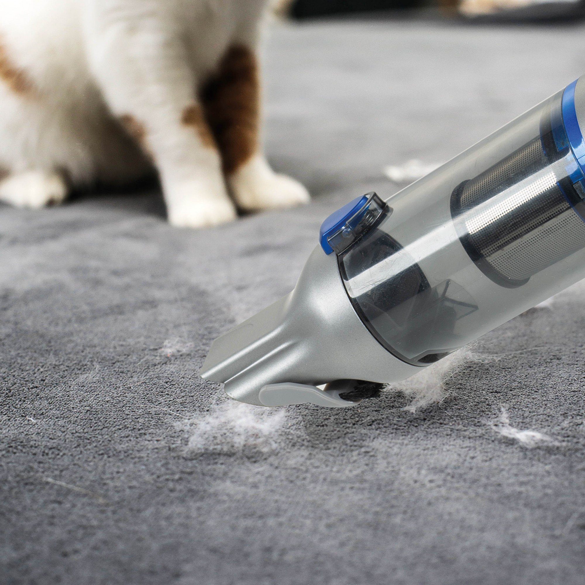 Genius Akku-Handstaubsauger Invictus One 2.0 Handstaubsauger + Bodenstaubsauger 15-TLG, 11,2 W, blau, beutellos & kabellos 13kPA, 2x HEPA Filter, Akku, Bürsten-Set