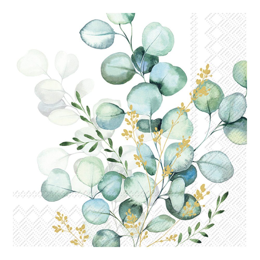 IHR Papierserviette Eucalyptus, (20 St), 33 cm x 33 cm
