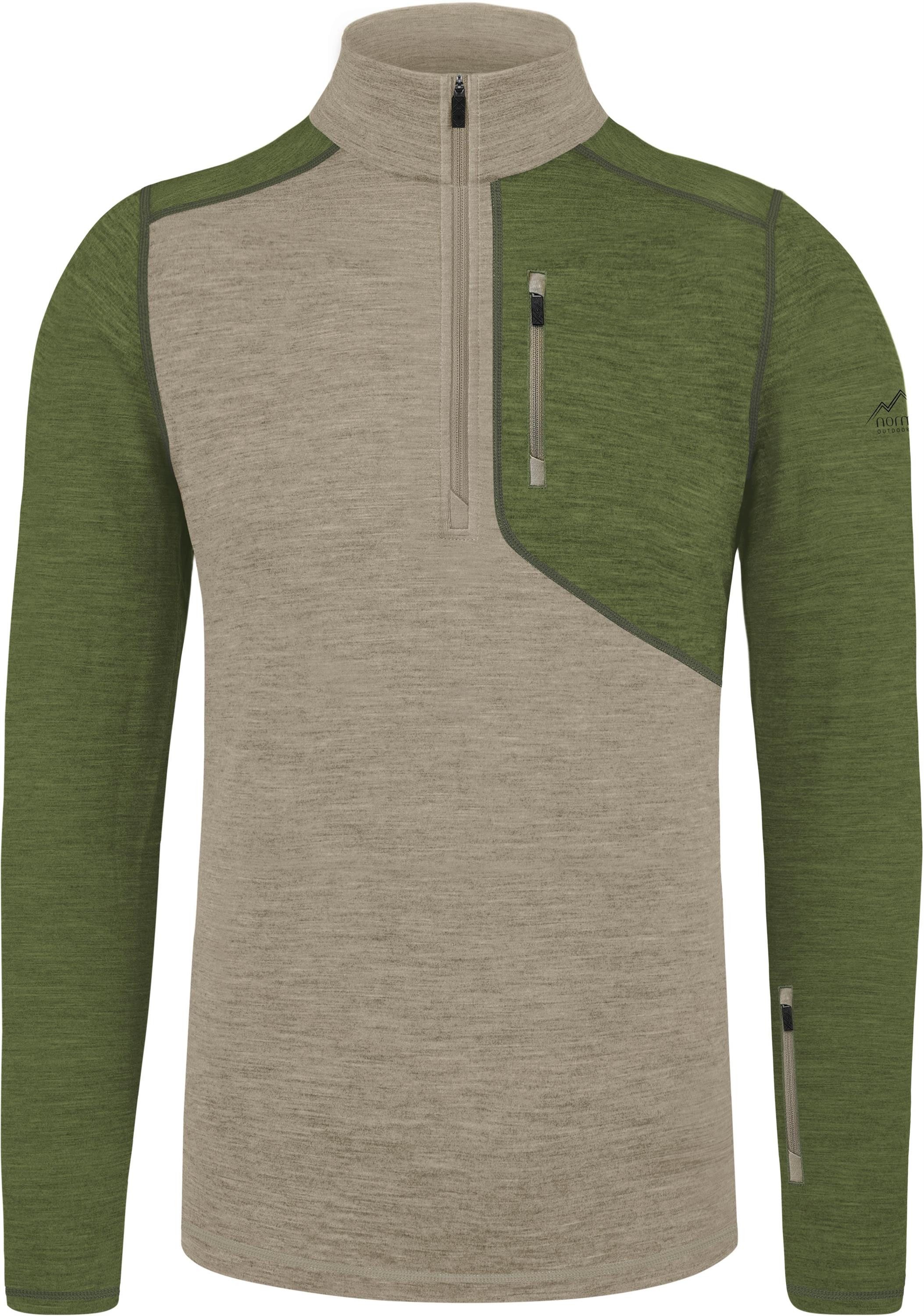 Langarmshirt Herren Merino Langarm mit 1/4 Zipper Mildura