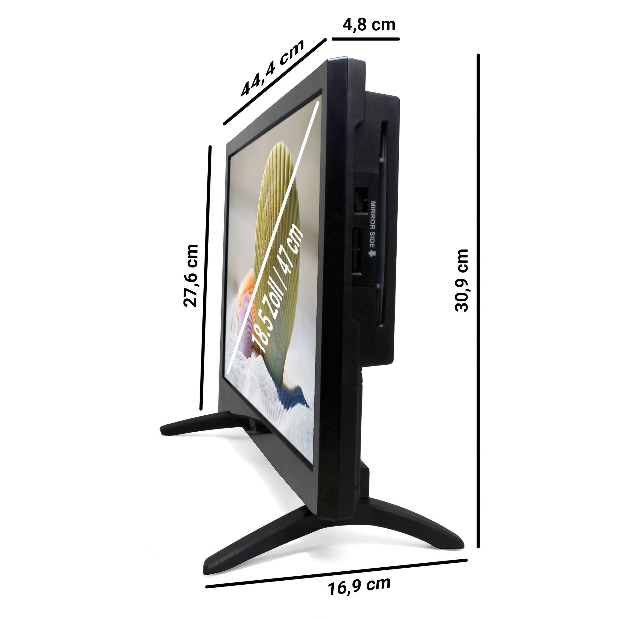 Xoro HTC 1949 V2 LCD-LED Fernseher (47 cm/19 Zoll, HD, HD Triple-Tuner, integrierter DVD-Player und freenet TV CI+ Modul)