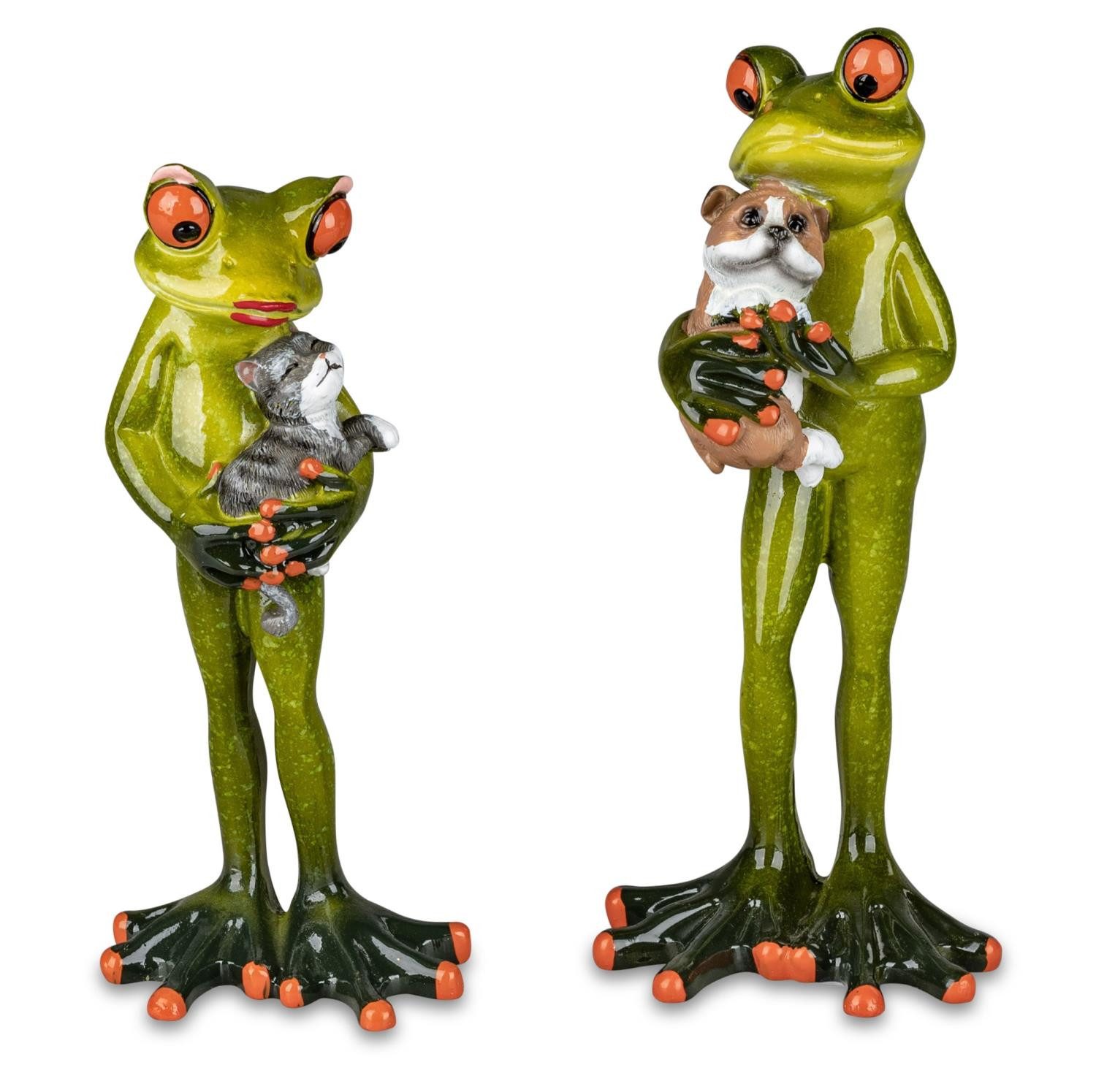 formano Tierfigur Froschhausen, Höhe: 15.5cm, Farbe: Grün, Motiv: Frösche