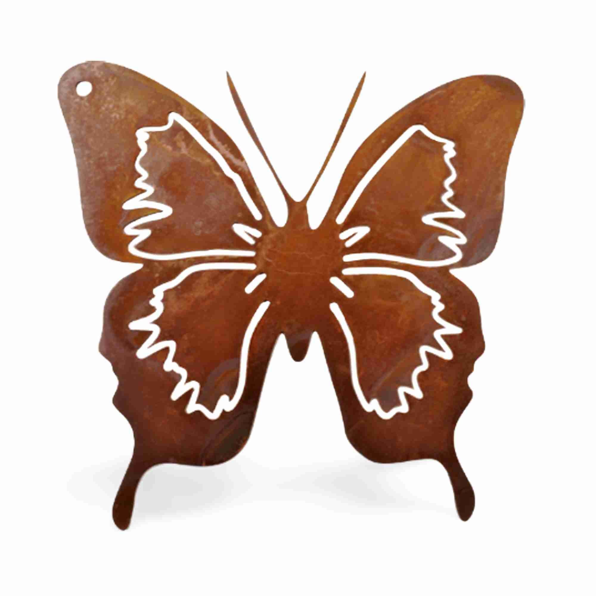 rostig Hängedekoration Metall handmade Schmetterling, Rostikal