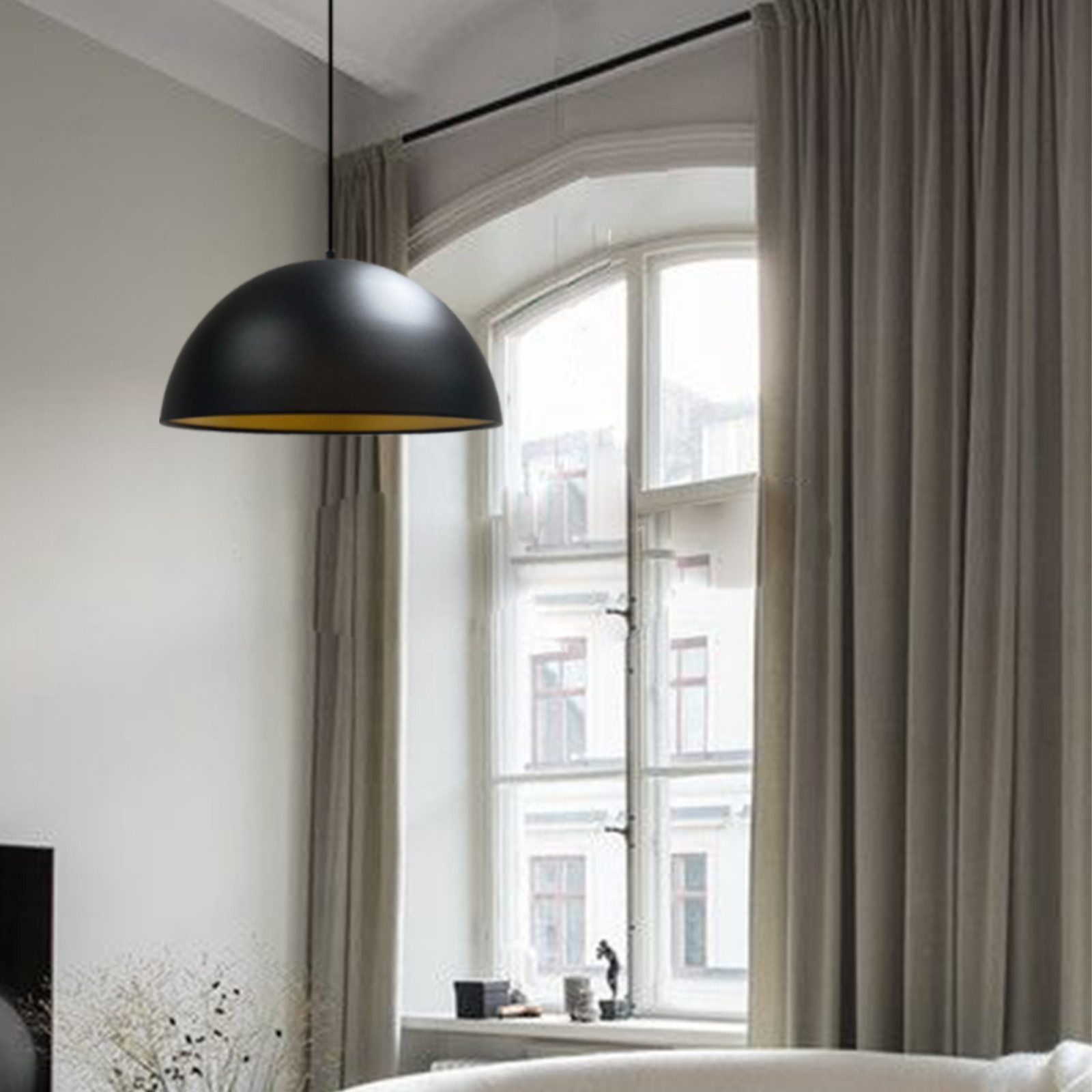 Bamyum Pendelleuchte Bamyum Hängelampe I Lipeo I Ø40 cm E27 Metall Deko Modern Lampe, ohne Leuchtmittel – Bild 4 von 5