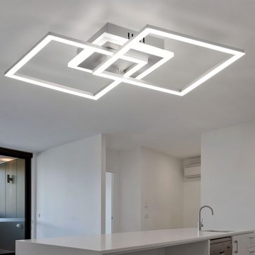 etc-shop LED Deckenleuchte, LED-Leuchtmittel fest verbaut, Warmweiß, Deckenleuchte dimmbar Wohnzimmer Deckenlampe Modern
