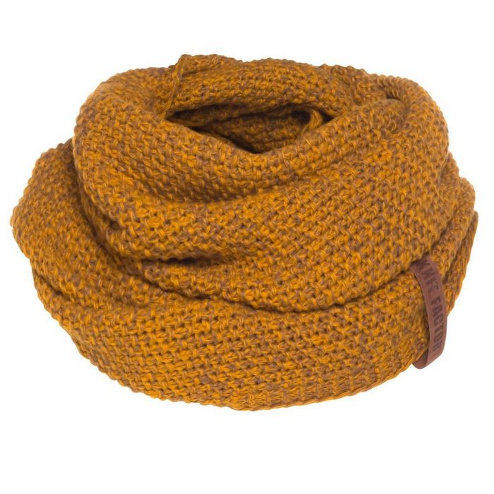 Knit Factory Schal Coco Schals One Size Glatt Braun;Gelb (1-St) Schal Strickschal Umhängetuch Tuch Strickware