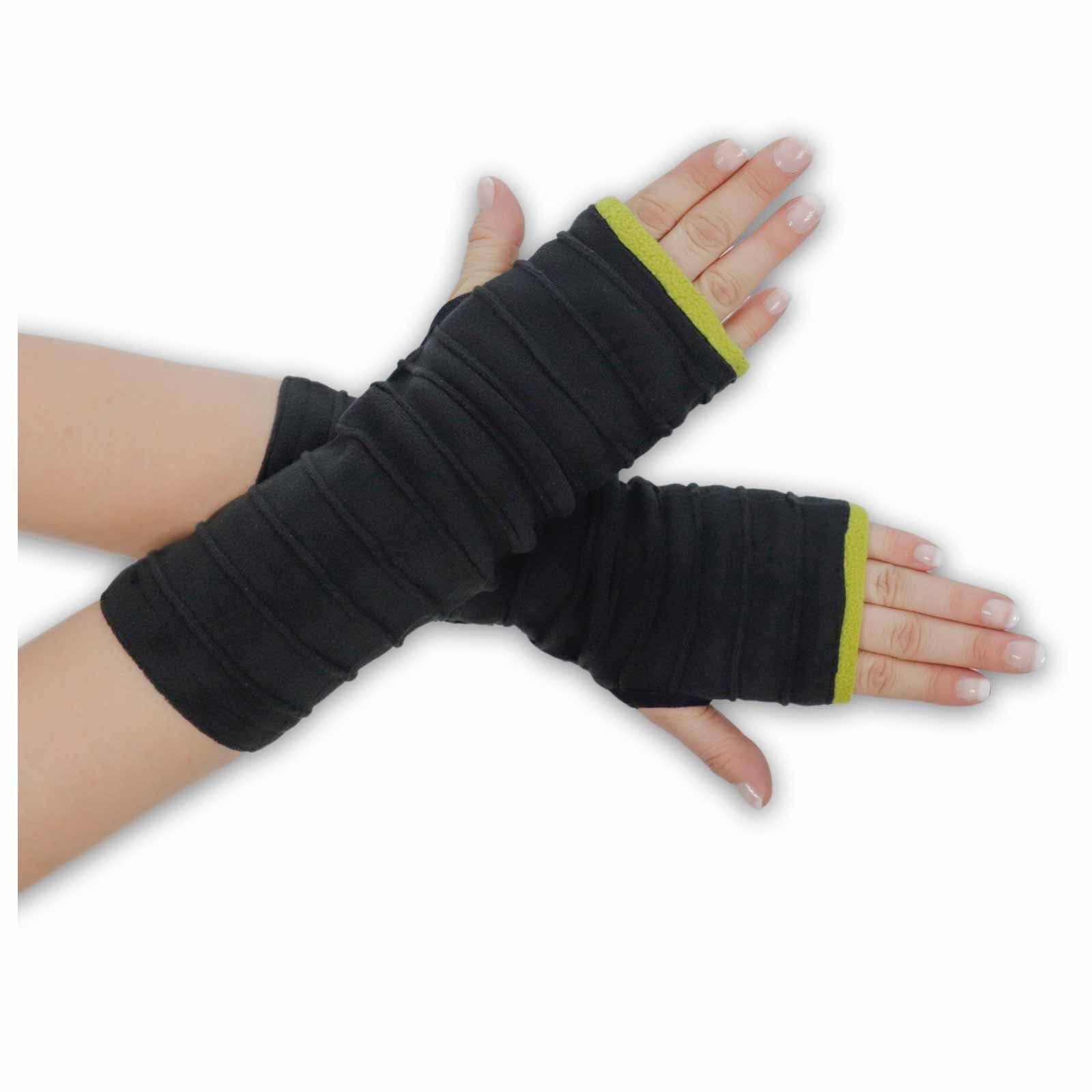 KUNST UND MAGIE Armstulpen Armstulpen Fleece Stulpen Handwärmer Handschuhe Hippie Gothic Boho