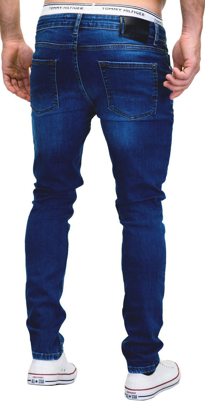 MERISH Slim-fit-Jeans MERISH Jeans Herren Slim Fit Jeanshose Stretch Designer Hose Denim