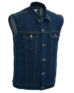 German Wear Motorradweste BLD698 Jeansweste Biker Kutte Denimweste Bikerweste Motorradweste Weste