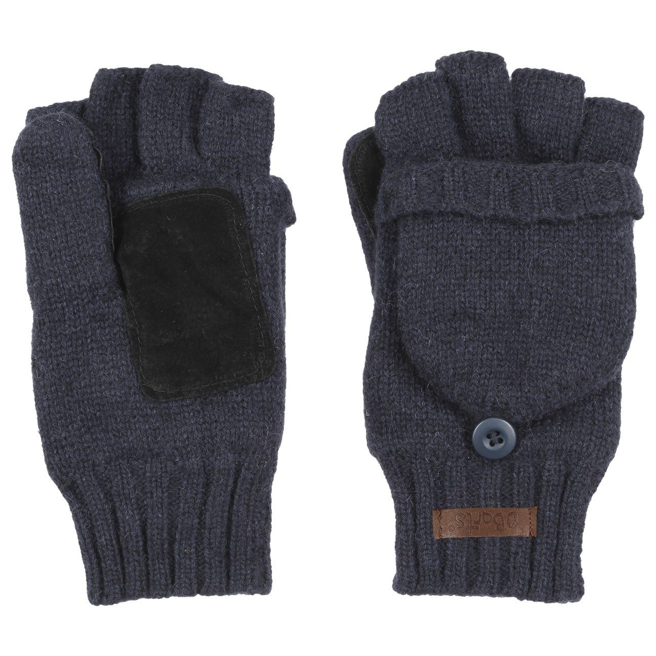 Futter Barts Handschuhe fingerlose mit blau Strickhandschuhe