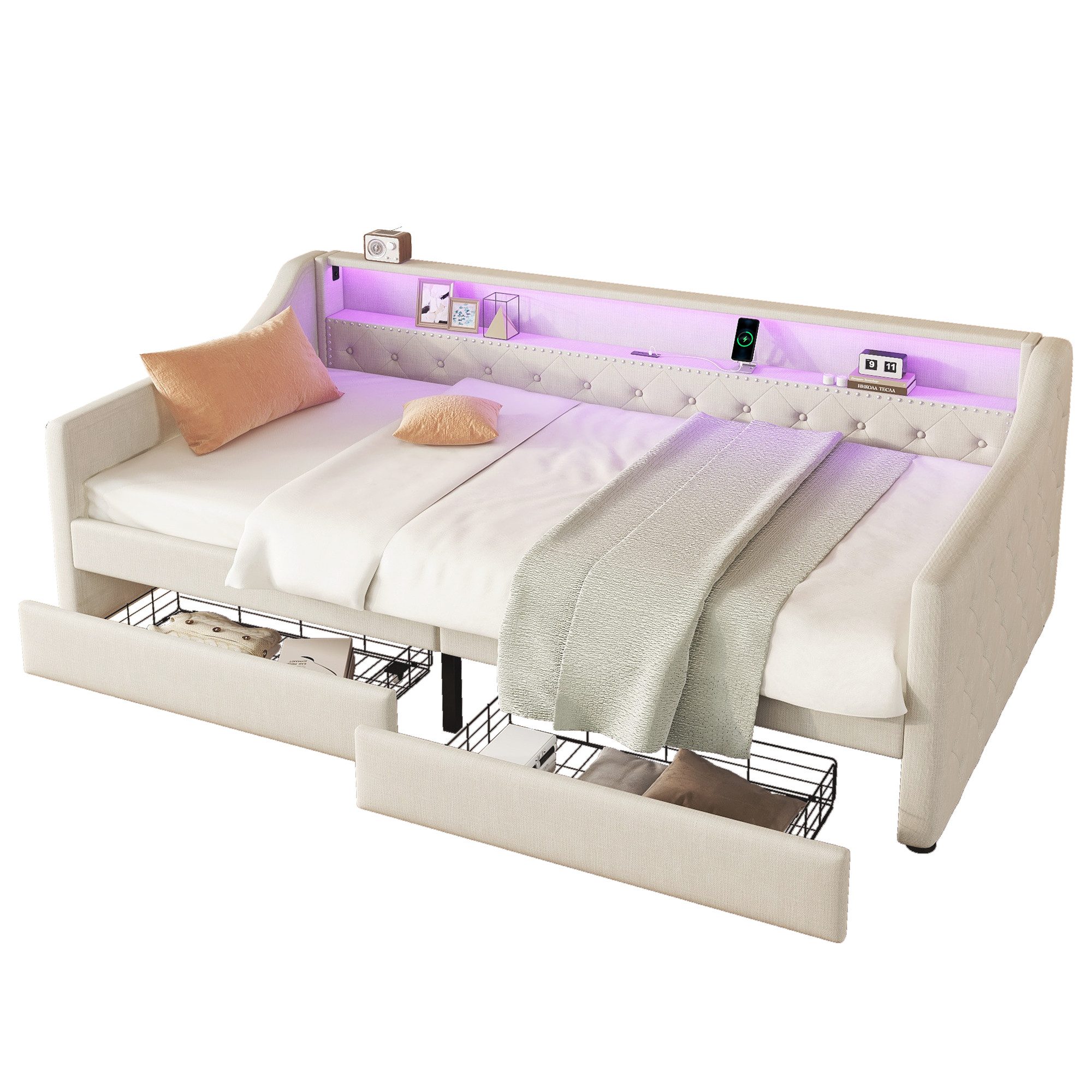 REDOM Daybett Funktionsbett,Tagesbett,Einzelbett (Daybett, Schlafsofa mit günstig online kaufen