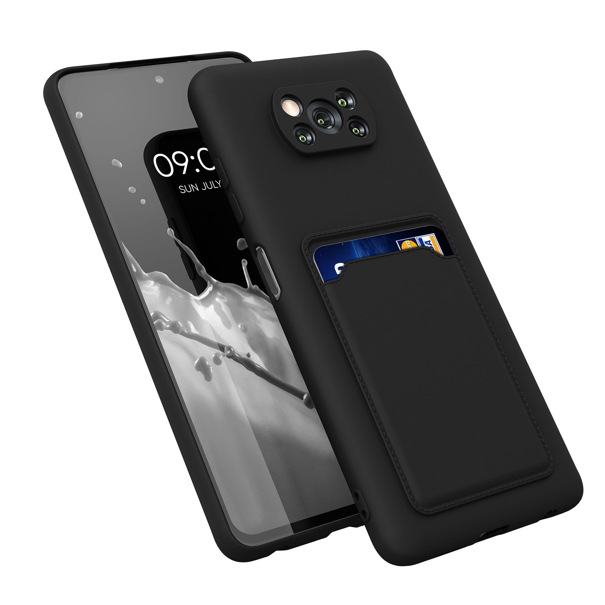 kwmobile Handyhülle Hülle für Xiaomi Poco X3 NFC / Poco X3 Pro, Handyhülle mit Fach für Karten - Handy Cover Case