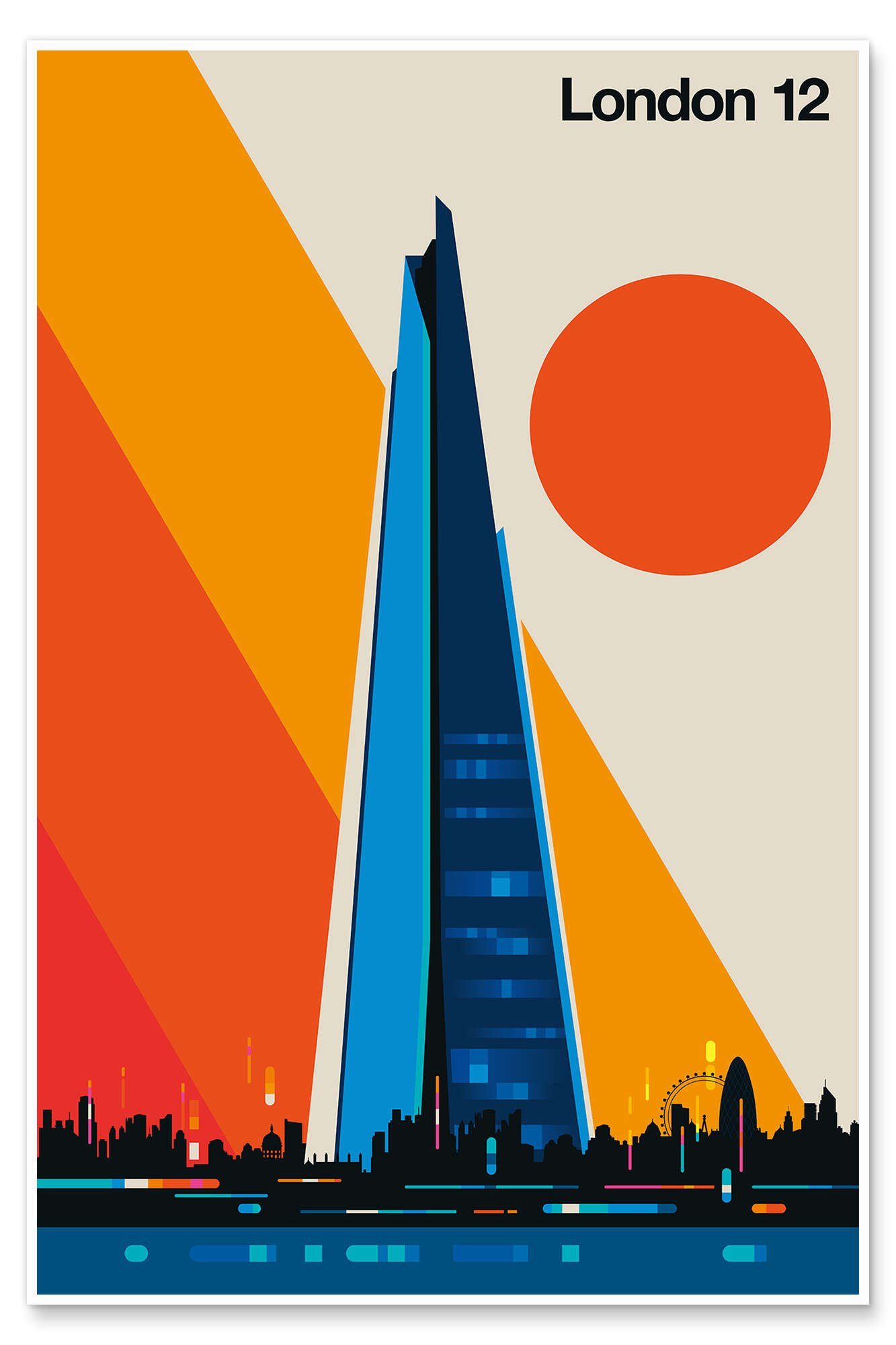 London 12 Posterlounge Wandbild,