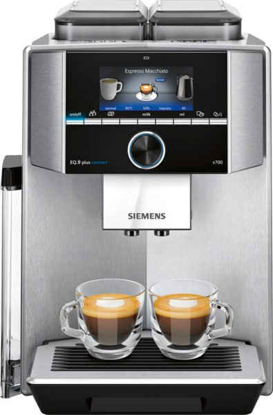 SIEMENS Kaffeevollautomat EQ.9 plus connect s700 TI9578X1DE, 2 separate Bohnenbehälter, 2 Mahlwerke, extra leise, bis zu 10 Profile