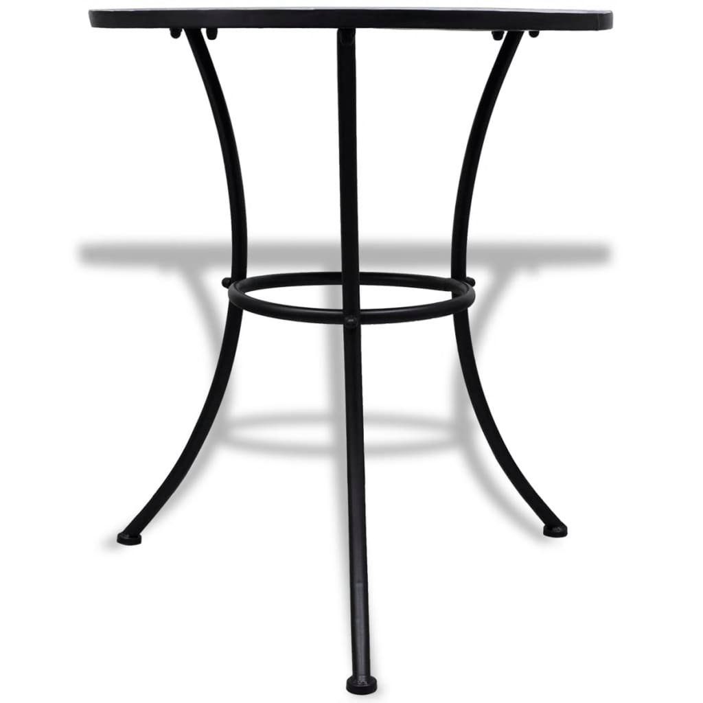 furnicato Gartentisch Bistrotisch Blau und Weiß günstig online kaufen