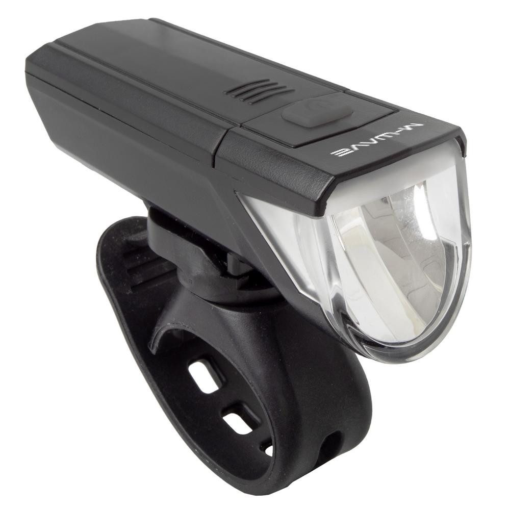 Fahrradbeleuchtung M-WAVE Apollon K 1.2 Flex Batterie-Frontlicht Marken-LED-Clip-On für