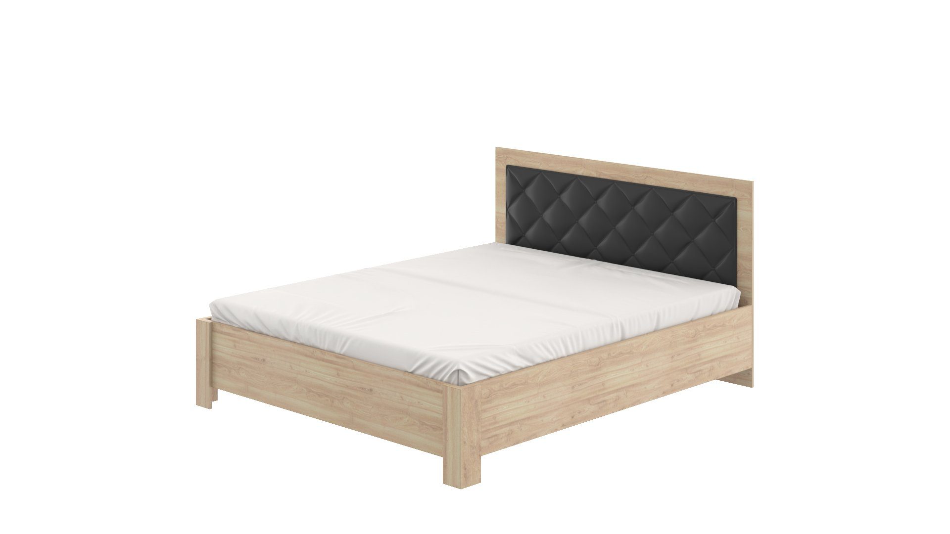 Kopfteil elegantes laminierte Doppelbett Paris - Bett Holzrahmen, gepolstertem Doppelbetten - - Möbelplatte Platte cm mit Bett - Siblo 160x200