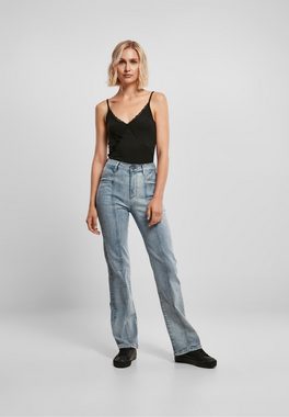 URBAN CLASSICS Bequeme Jeans Urban Classics Damen Ladies High Waist Straight Slit Denim Pants (1-tlg)