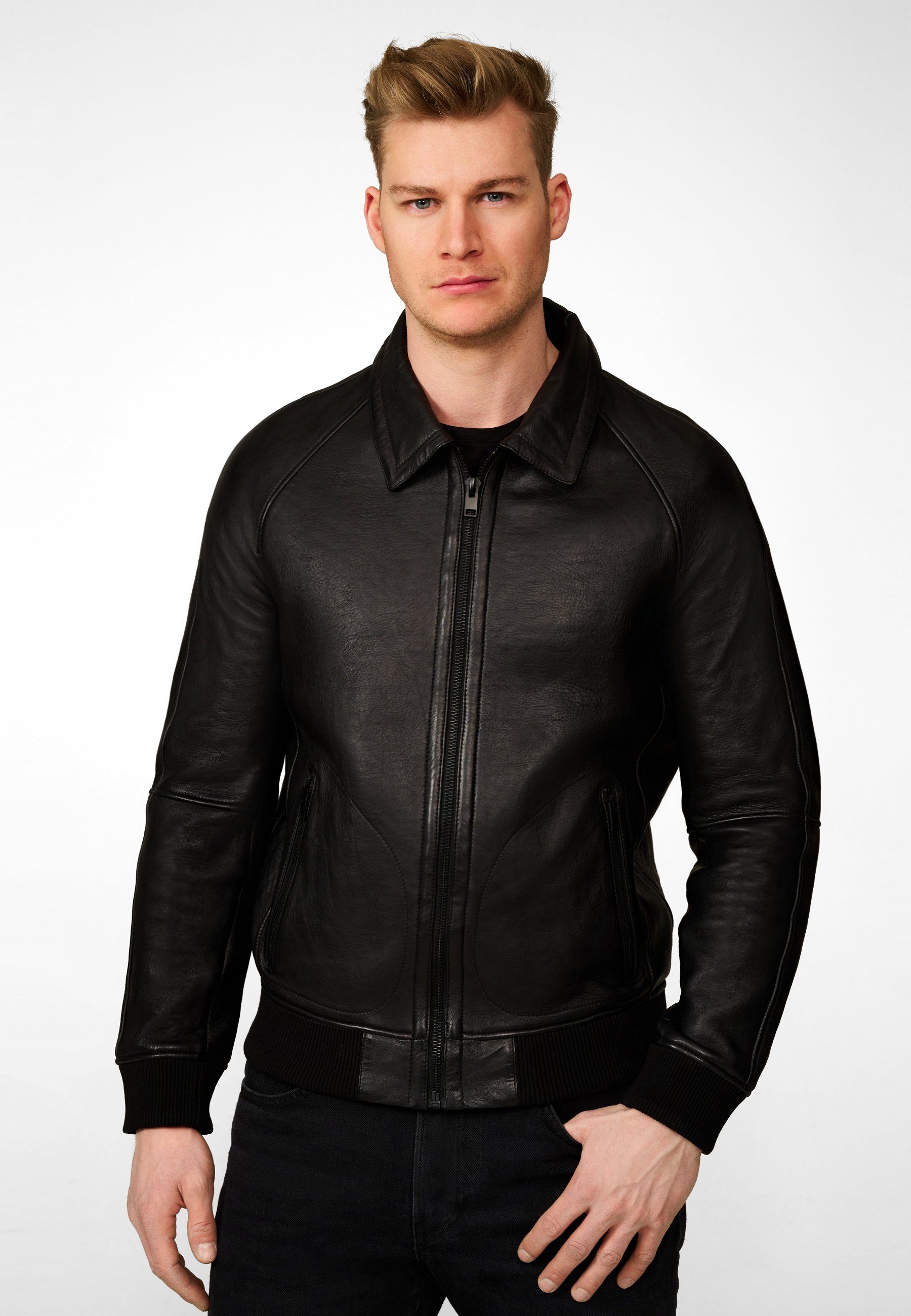 Leder Ben Lamm-Nappa RICANO Lederjacke Hochwertiges