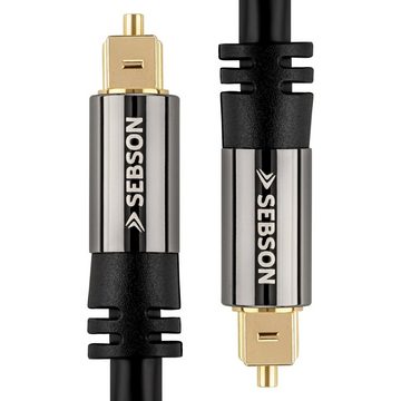 SEBSON »Optisches Kabel 1m - Toslink Audiokabel digital für Soundbar, TV, HiFi, Spielekonsolen, Heimkino« Optisches-Kabel, (100 cm)