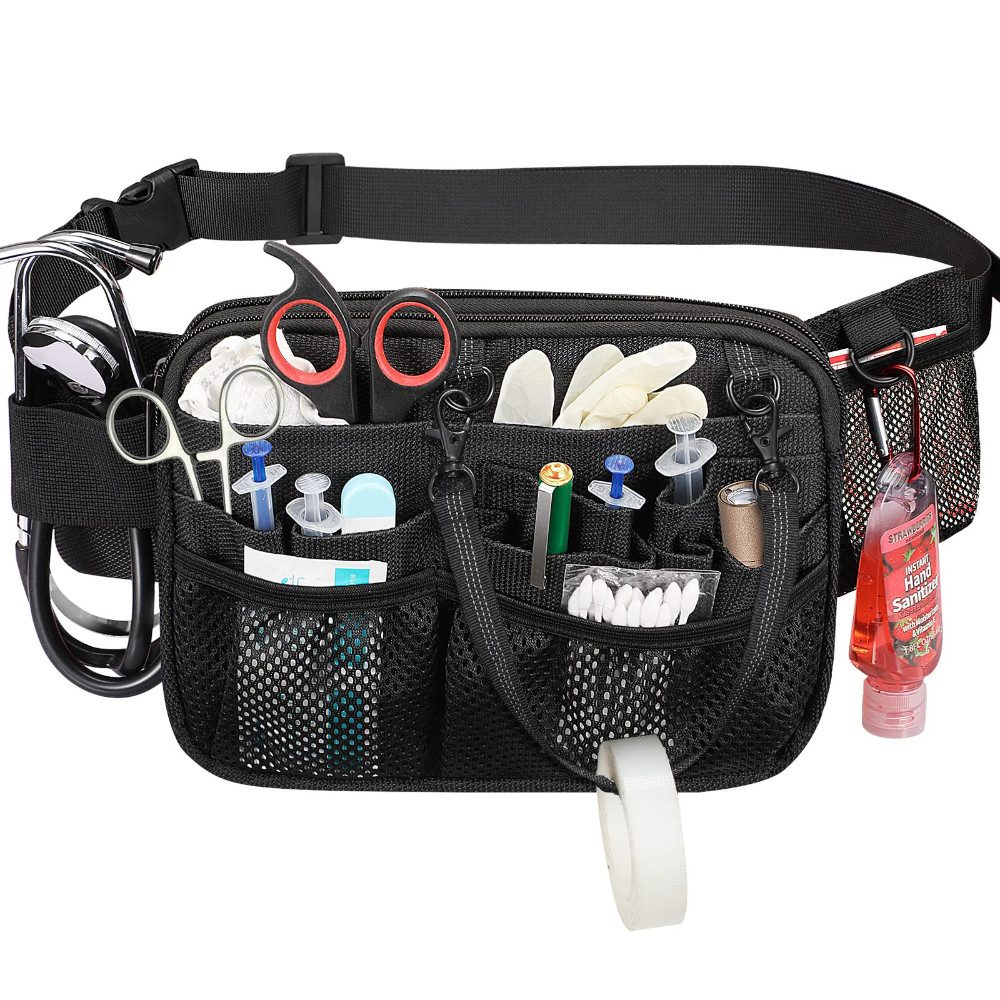 Blusmart Gürteltasche Multifunktionale Krankenschwester-Hüfttasche (Reißfest & langlebig, Werkzeuggürtel-Organizer für Stethoskope), Für Pflegekräfte und Pflegestudierende