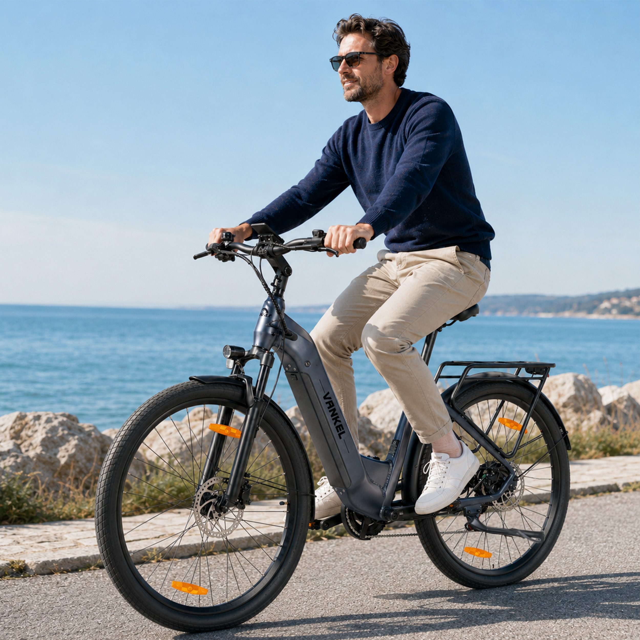 Vankel E-Bike Cityrad 26”×3,0/29”×2,4 Zoll E-Fahrrad Damen u. Herren 720 WH Pedelec 120 km, Kettenschaltung, Heckmotor, 720 Wh, Fat Mountain LG Akku All-Terrain mit Drehmomentsensor E-bikes