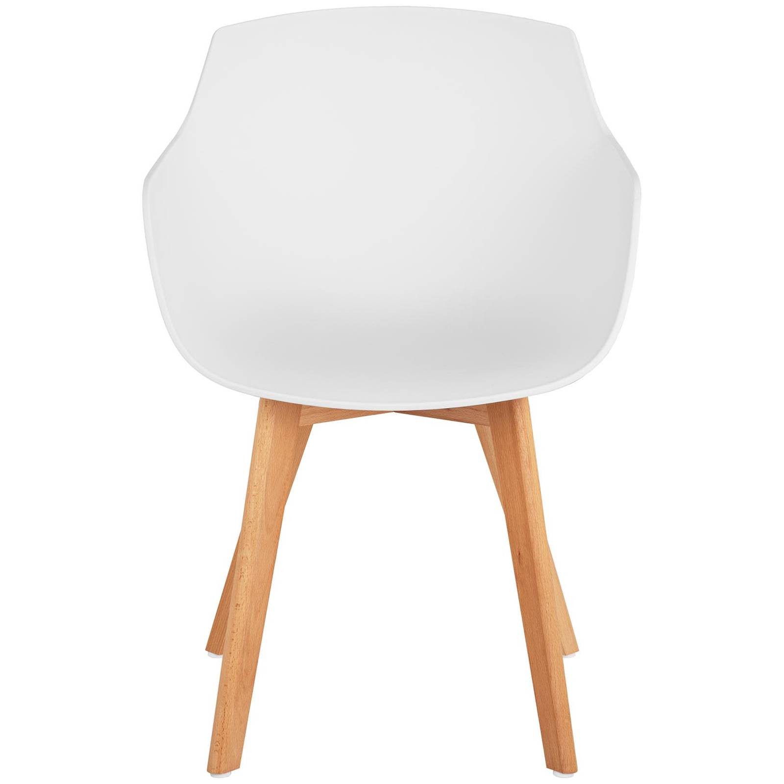 Fromm&Starck Esszimmerstuhl Stuhl 2er Set Lehnstuhl Küchenstuhl Holzbeine bis 150 kg Designstuhl, Weiß – Bild 5 von 5