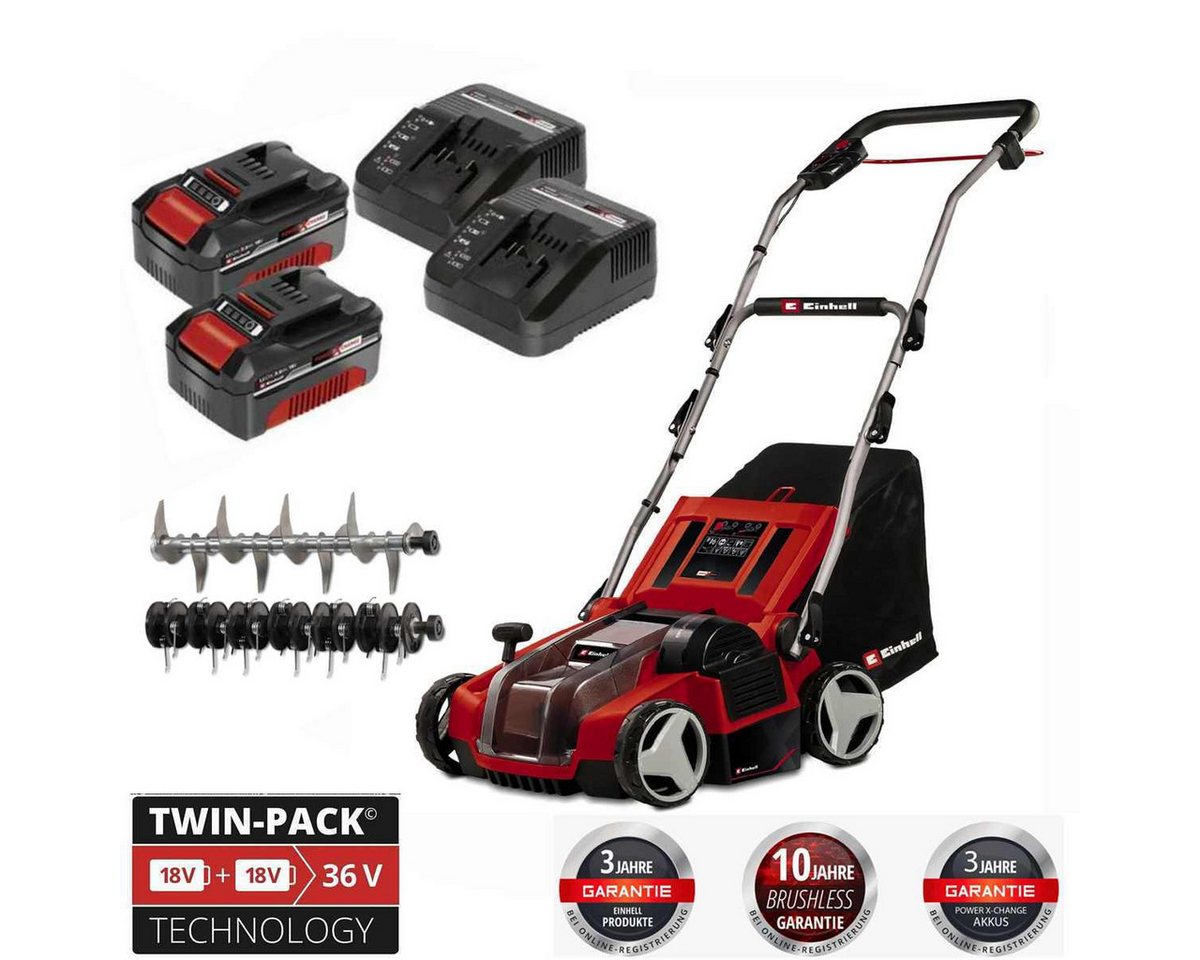 Thumbnail - Einhell Akku-Vertikutierer / Lüfter Vertikutierer-Lüfter GE-SA 36/35 Li- 36V (2 x 18V) mit 2 x Akku 4.0 Ah