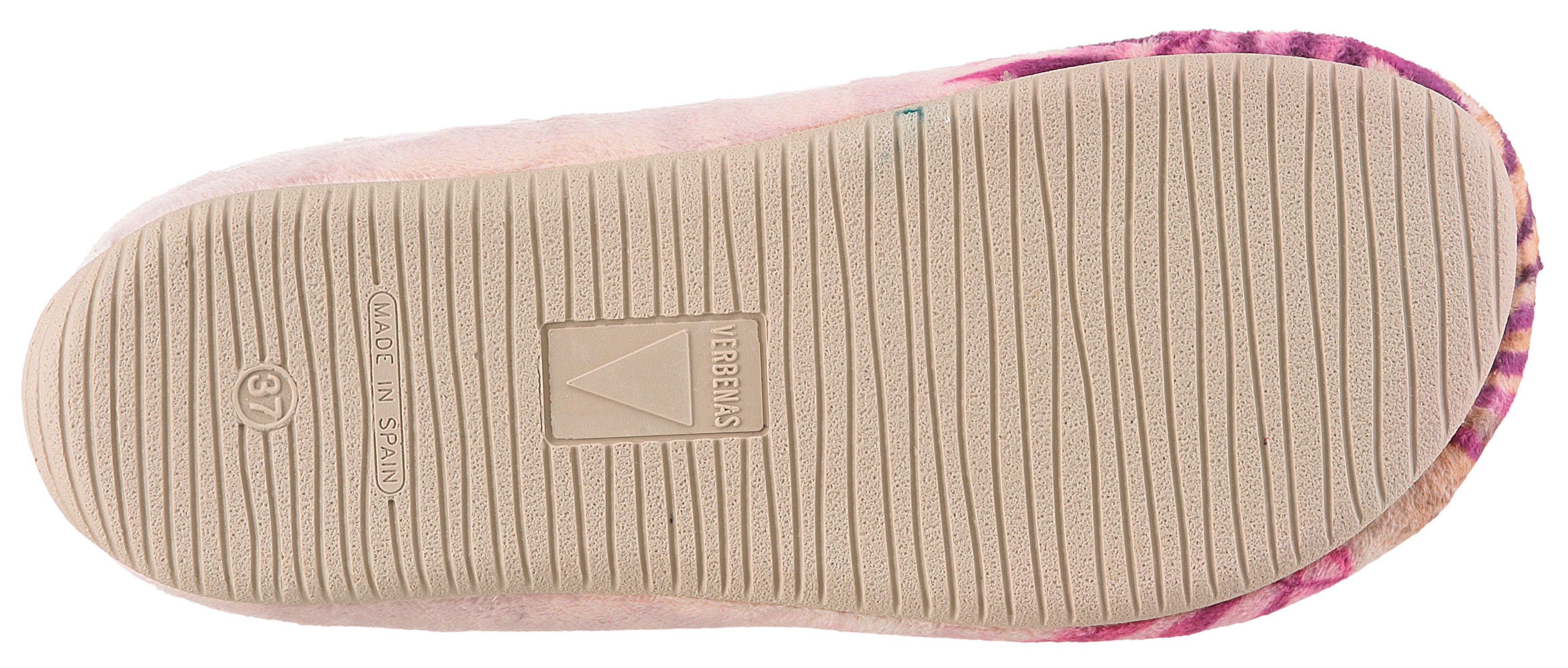 VERBENAS York Animal Pelo Pantoffel Hausschuh, Clog, Homeslipper mit süßem Katzenmotiv