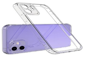OLi Sichtschutzfolie Transparente Silikon Hülle mit Sichtschutzglas für IPhone 12 Mini, (Spar Set 2in1, 1-St., Privacy), mit Kamera Schutz 5,4 Zoll, Stoßfeste TPU Silikon & Displayschutz