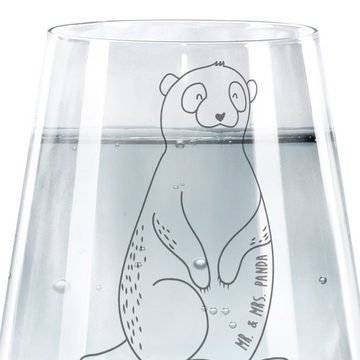Mr. & Mrs. Panda Glas Erdmännchen - Transparent - Geschenk, Afrika, Reisen, Trinkglas, Wass, Premium Glas, Elegantes Design