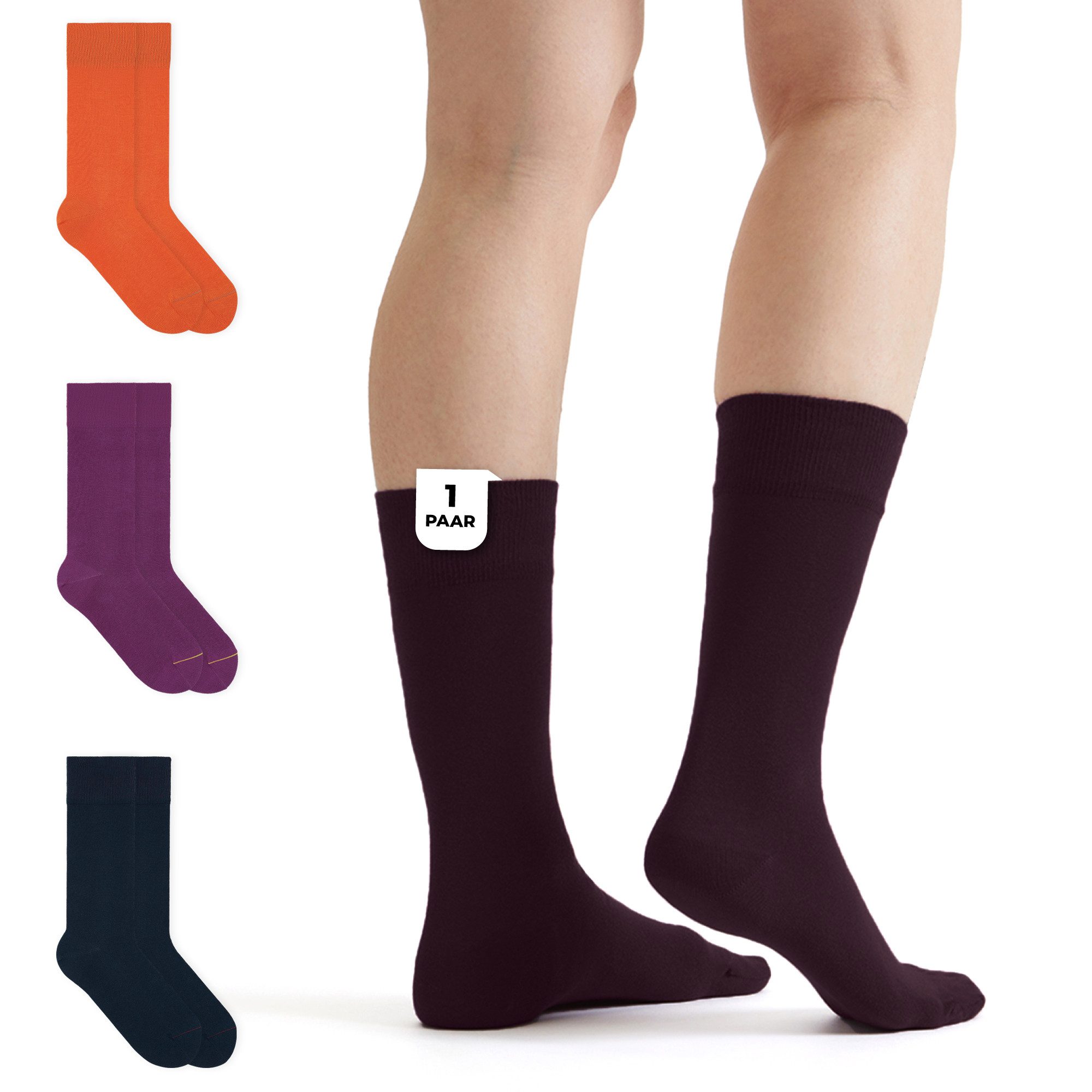 von Jungfeld Socken Herbstfarben Bio-Baumwolle 35-46 Unisex (1-Paar, 1 Paar günstig online kaufen