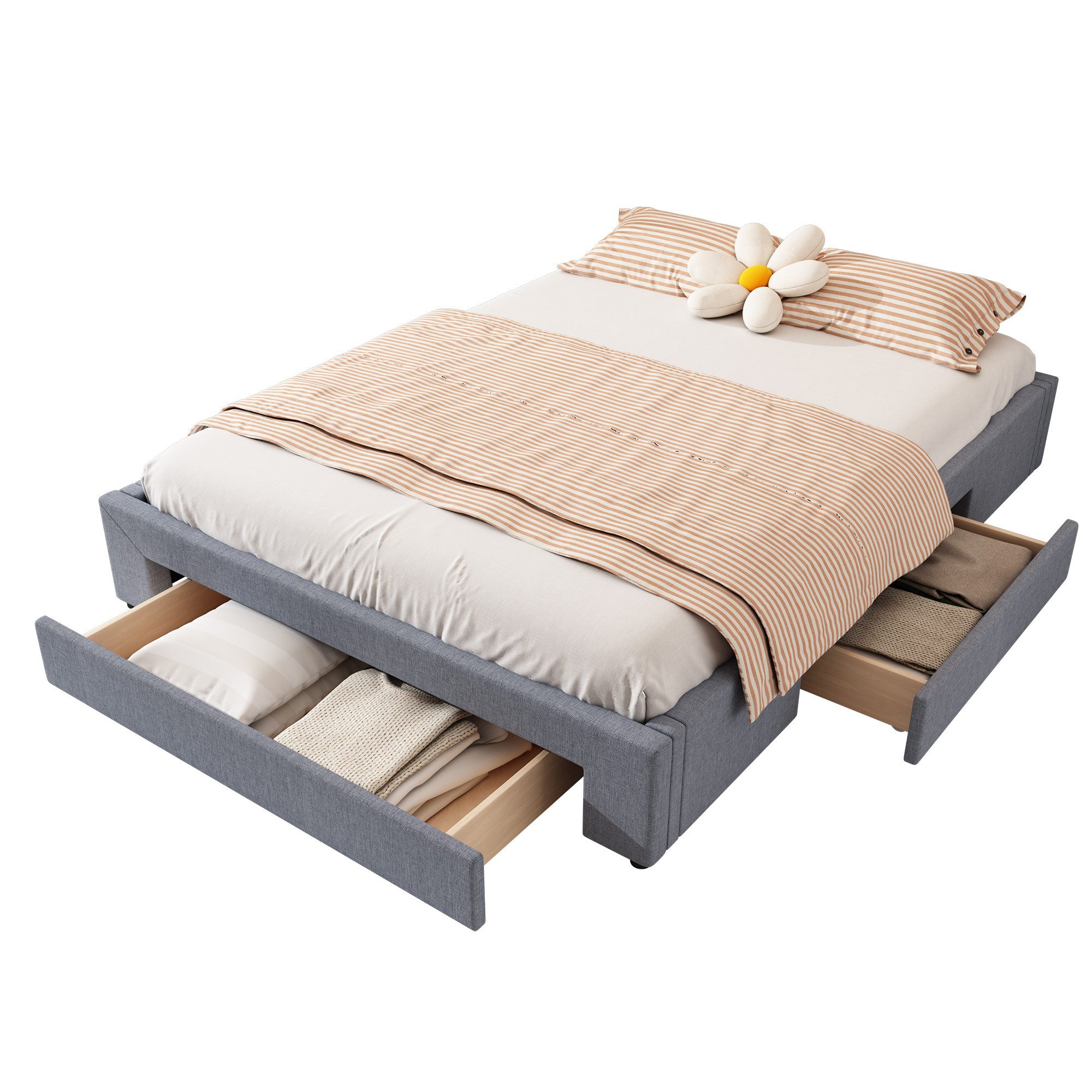 Flieks Polsterbett, Doppelbett Flachbett 160x200cm mit günstig online kaufen