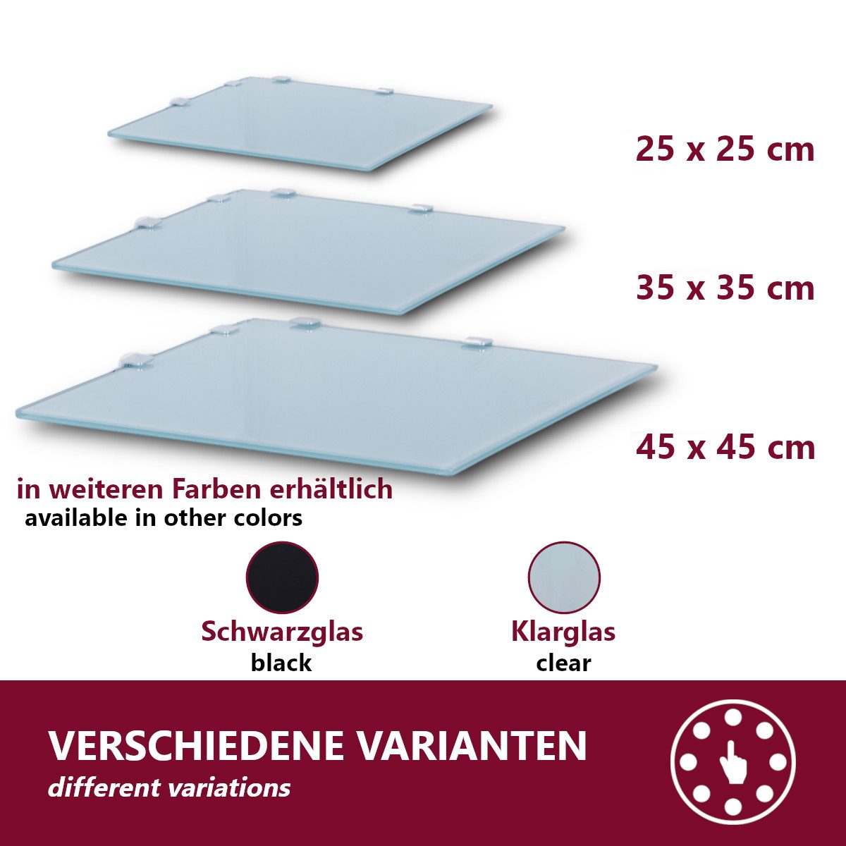 HOOZ Tischplatte Eckregal aus Sicherheitsglas mit günstig online kaufen