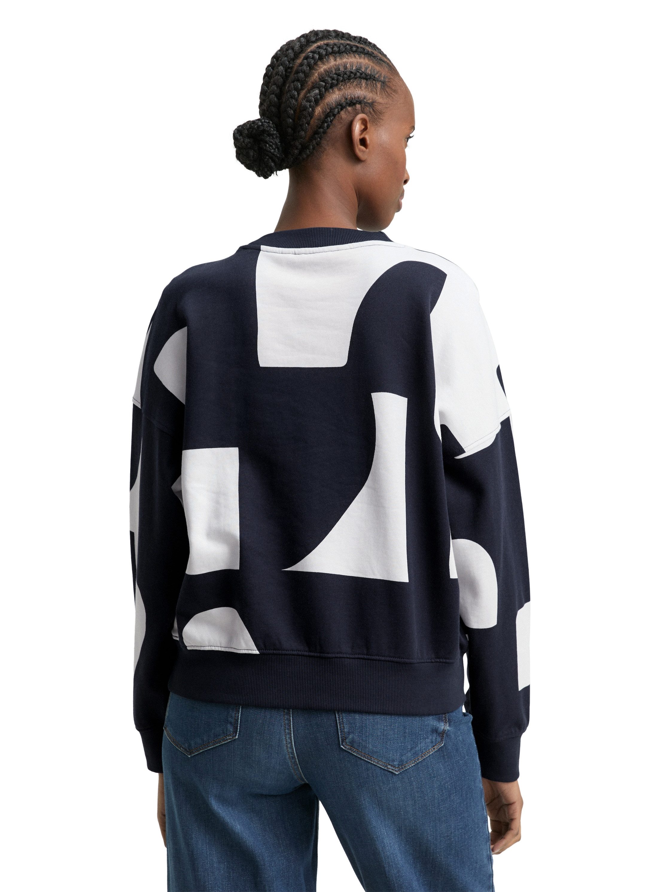 TOM TAILOR Denim Sweatshirt mit All-Over günstig online kaufen
