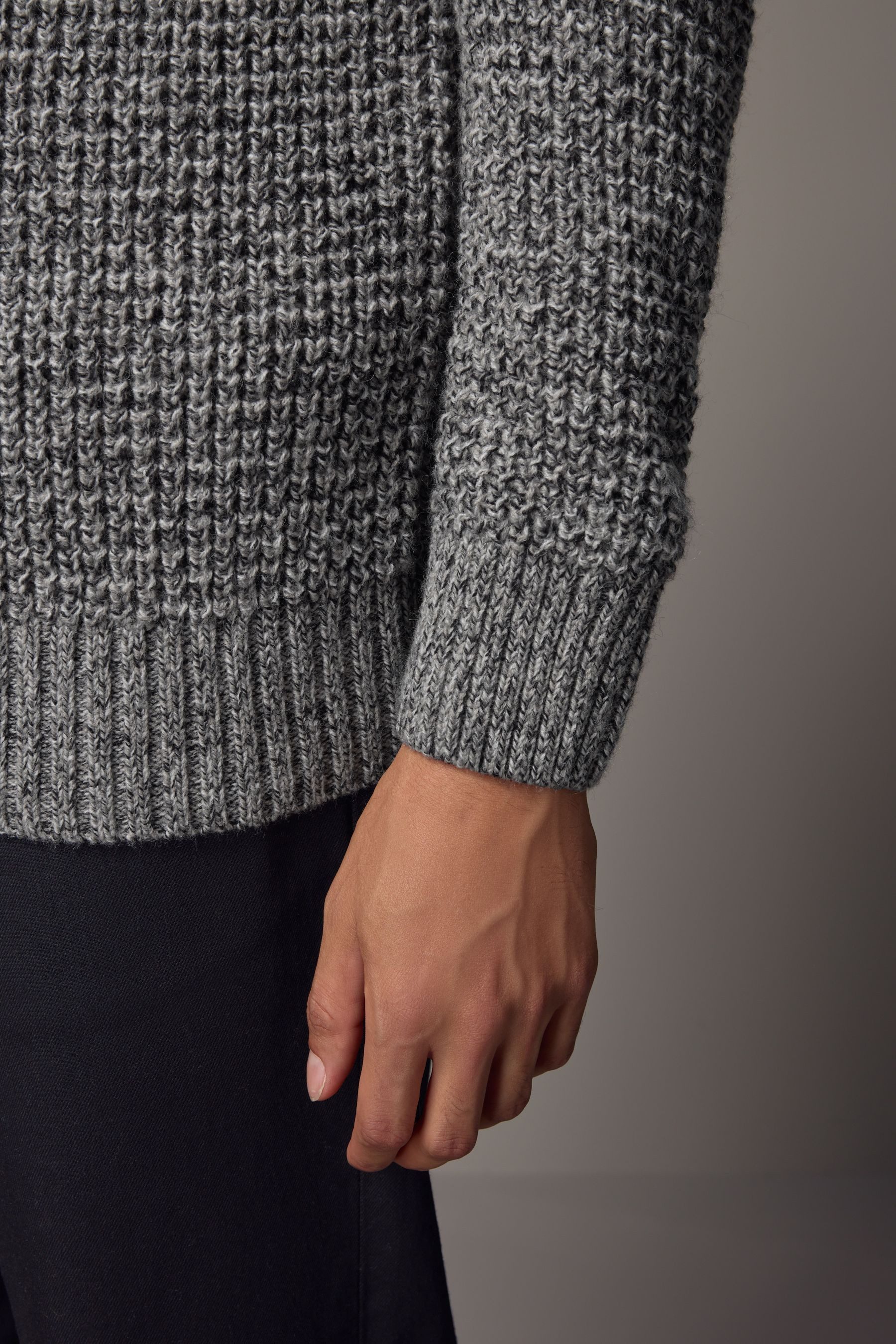 Next Troyer Regular Fit Troyer mit Wollanteil (1-tlg)