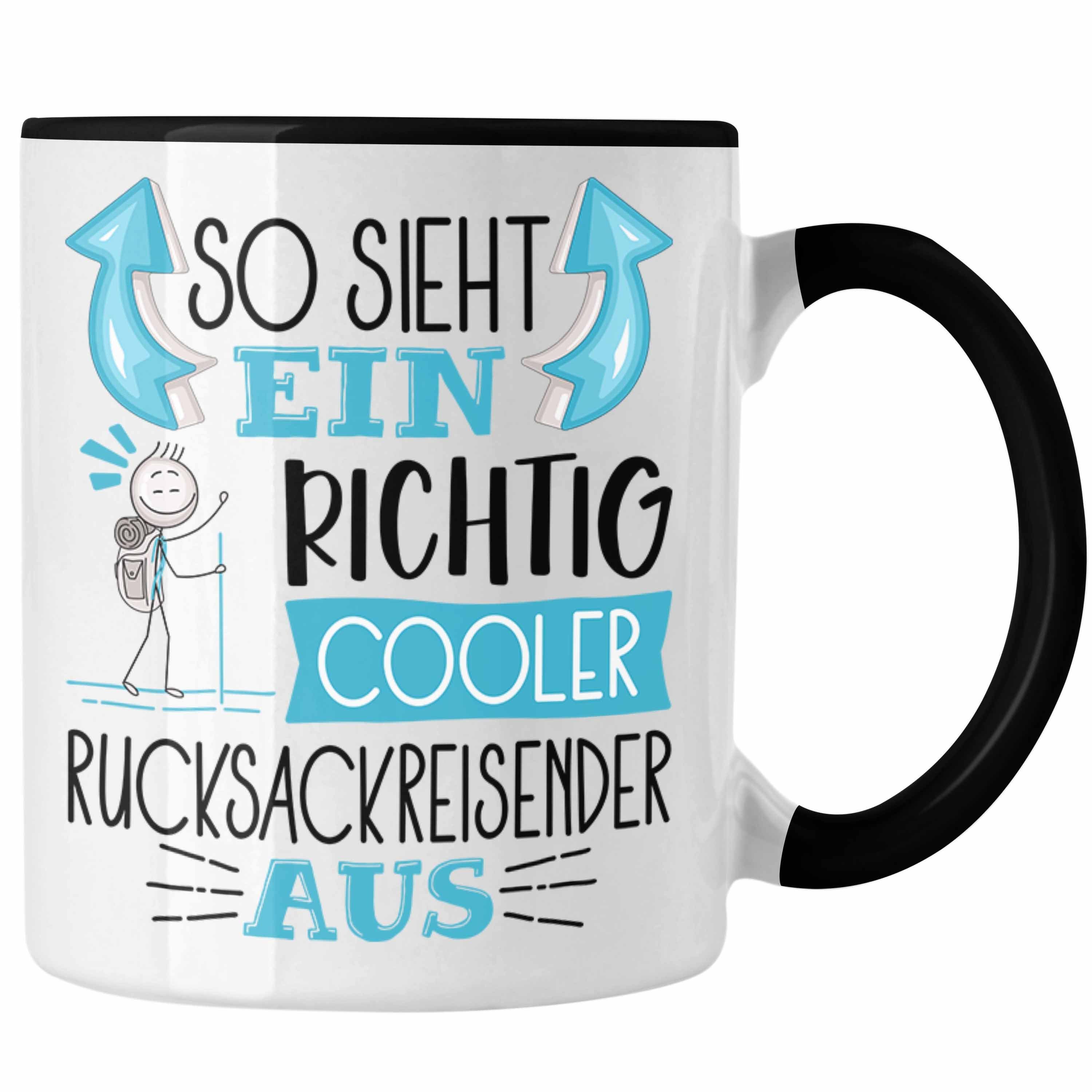 Ein Sieht Aus Trendation R Cooler Tasse So Richtig Schwarz Geschenk für Rucksackreisender Tasse