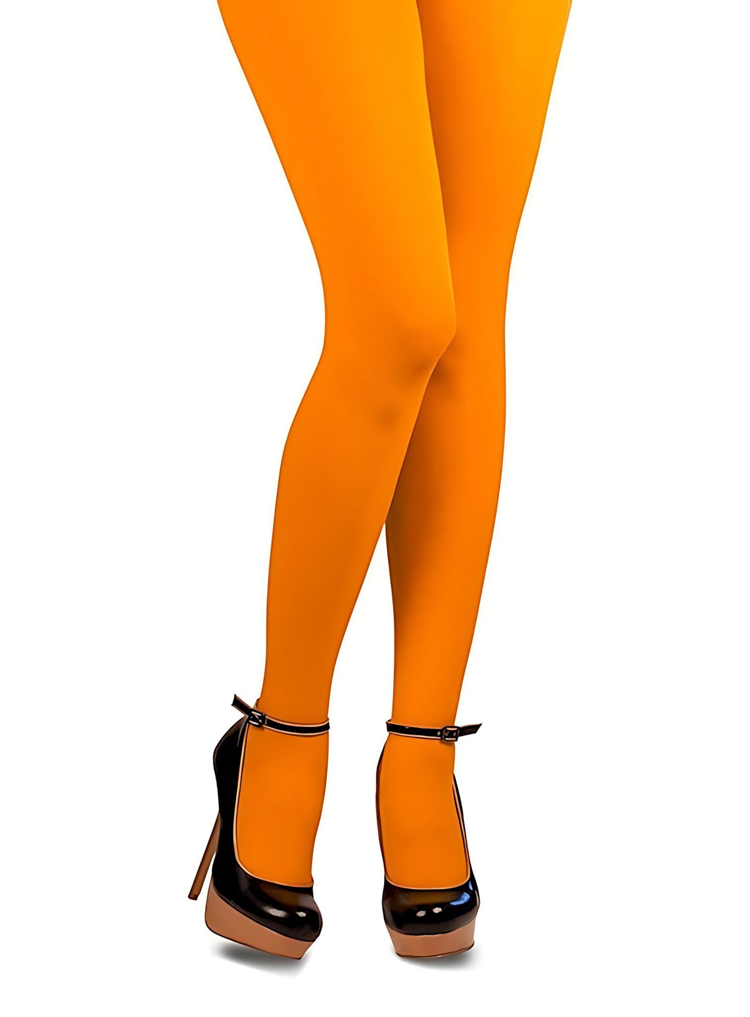 thetru Strumpfhose Blickdichte Strumpfhose orange (1 St) Einfarbige Strumpfhose als Basic für unterschiedliche Kostüme