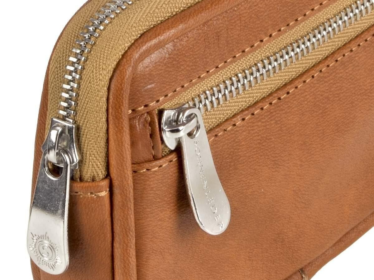 Sonnenleder Schlüsseltasche Chopin Leder Schlüsseletui 2 Schlüsselringe natur braun, Schlüsseletui 9x6cm, süddeutsches Rindleder, 2 Schlüsselringe – Bild 5 von 5