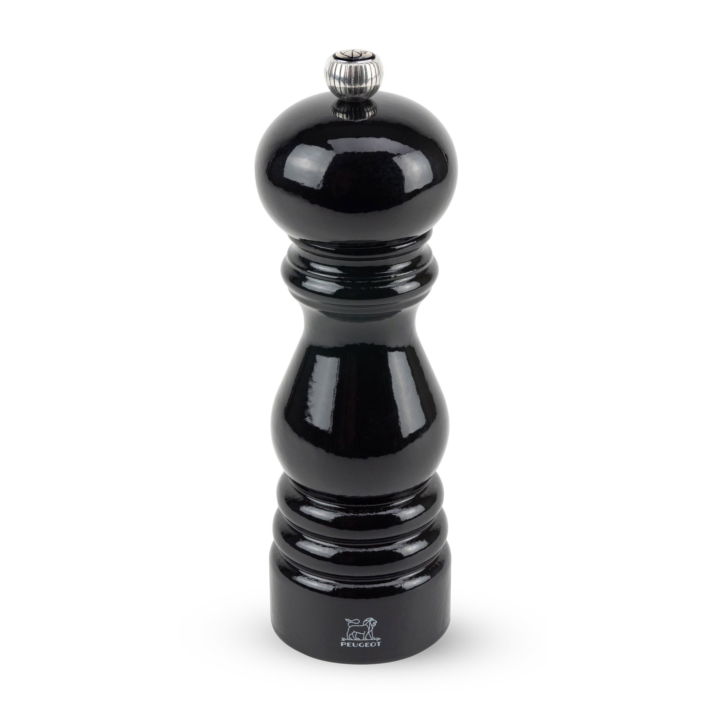 Pfeffermühle PARIS 18cm Schwarz Lackiert Buchenholz Stahlmahlw Manuell