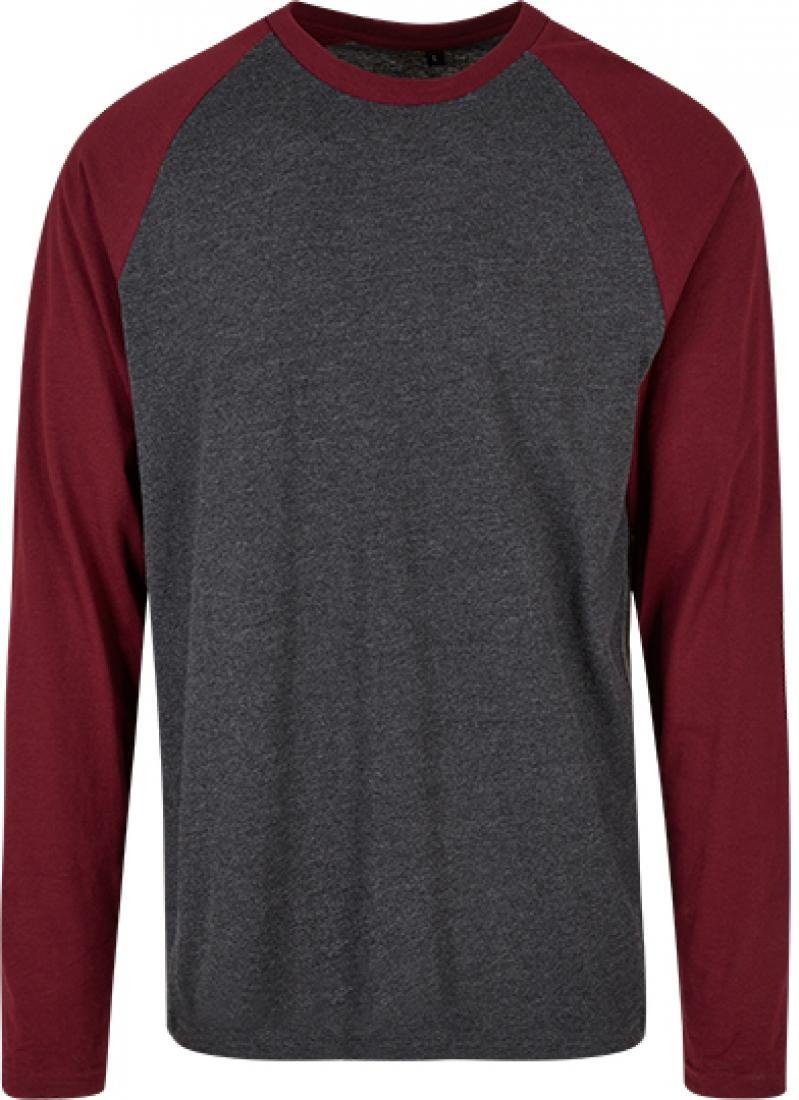 Build Your Brand Langarmshirt Men´s Contrast Raglan Longsleeve T-Shirt XS bis 5XL