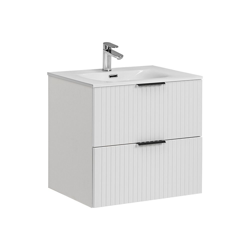 Lomadox Waschtisch ADELAIDE-56-WHITE, in weiß, gerillte günstig online kaufen