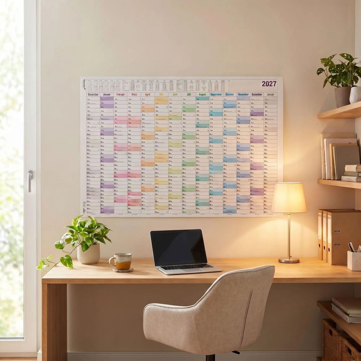 Wandkalender Jahresplaner XL Prisma 14 Mon 1 Stk. gerollt 2027