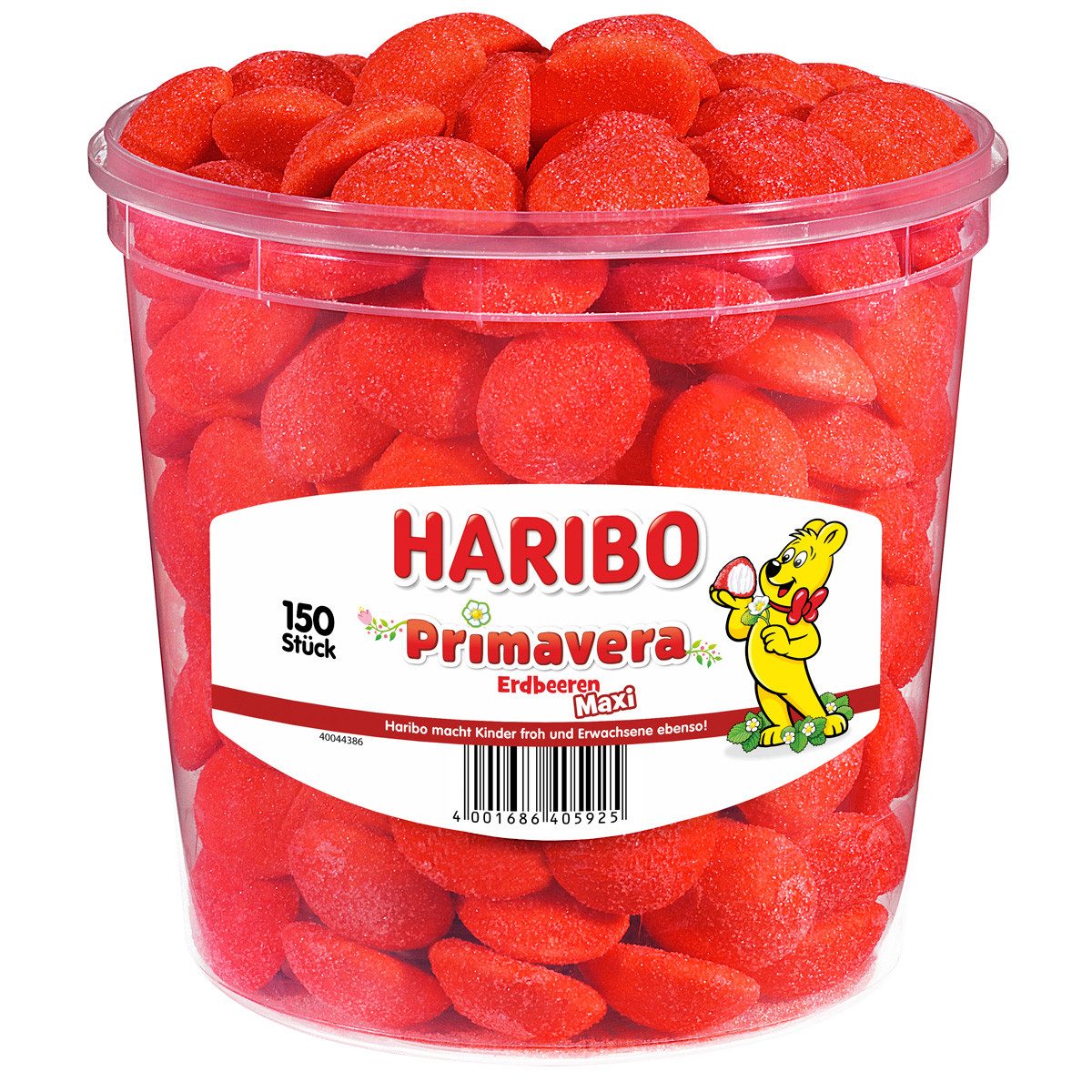 HARIBO Süßigkeit, Haribo Primavera große rote gezuckerte schaumzucker Erdbeeren 1050g