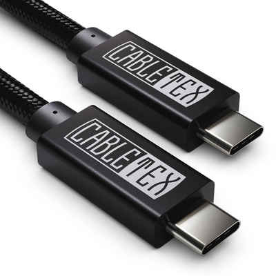 CABLETEX USB 3.2 Typ C 4K Monitorkabel 100 Watt 10 Gbit/s USB-Kabel, USB-C, USB-C (100 cm)