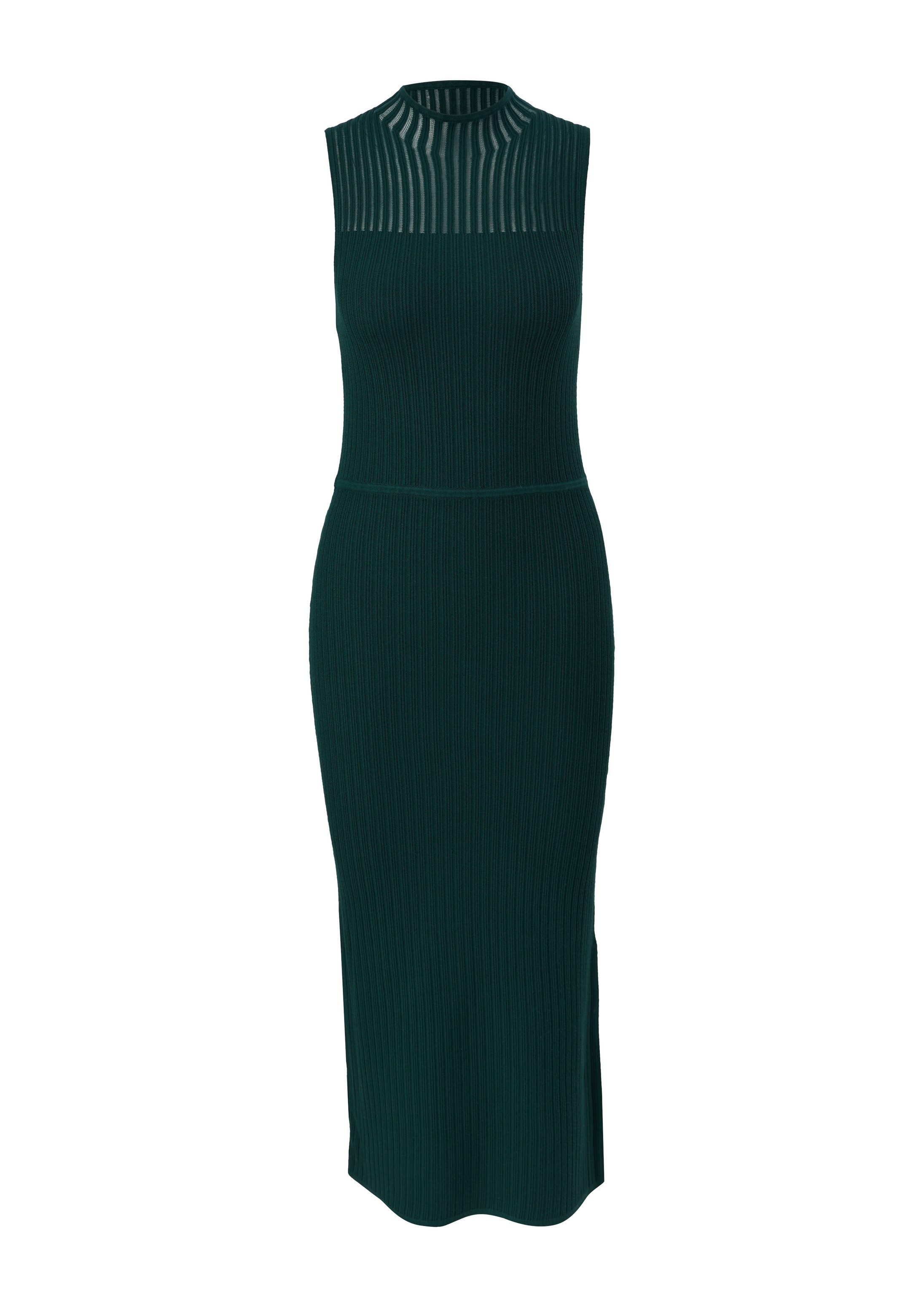 s.Oliver Midikleid Kleid Rippstrick-Midikleid aus Viskosemix
