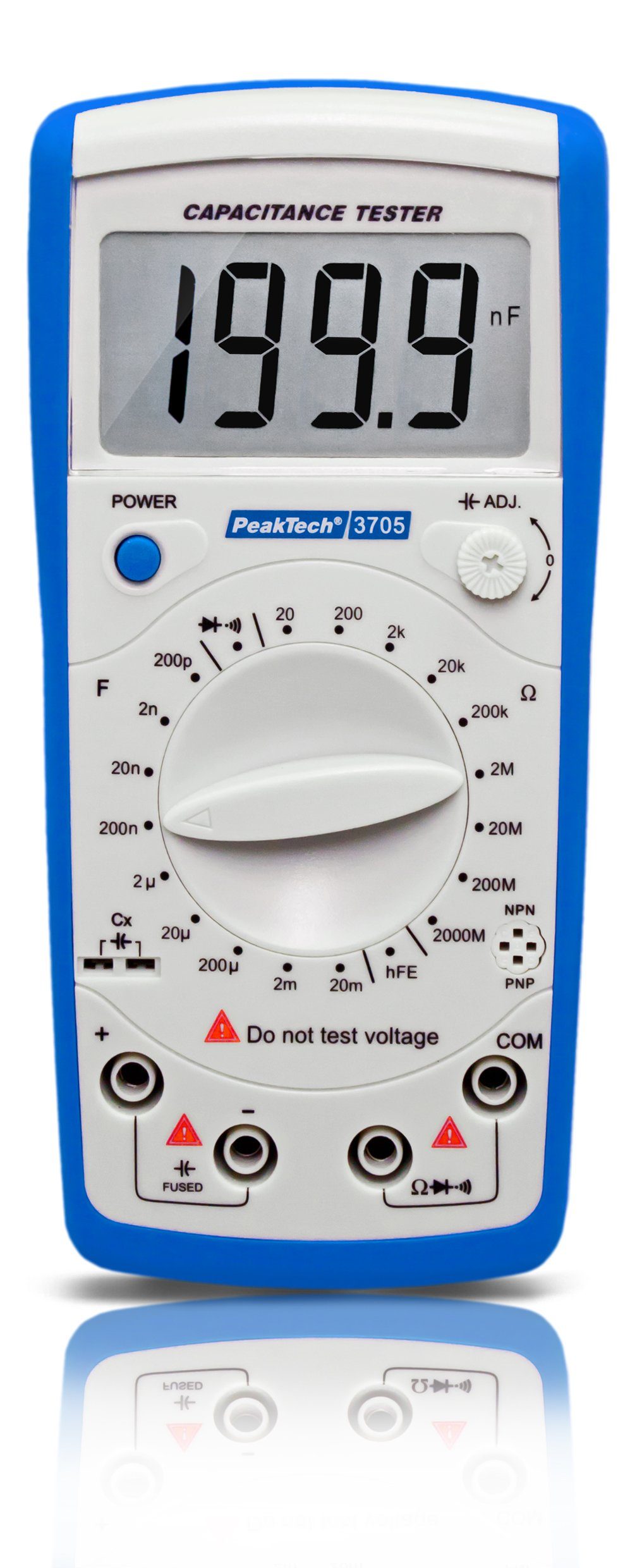 PeakTech Multimeter PeakTech (1 Widerstands- ~ Kapazitätstester P 3705: ~ 2000MOhm 20mF, St) und