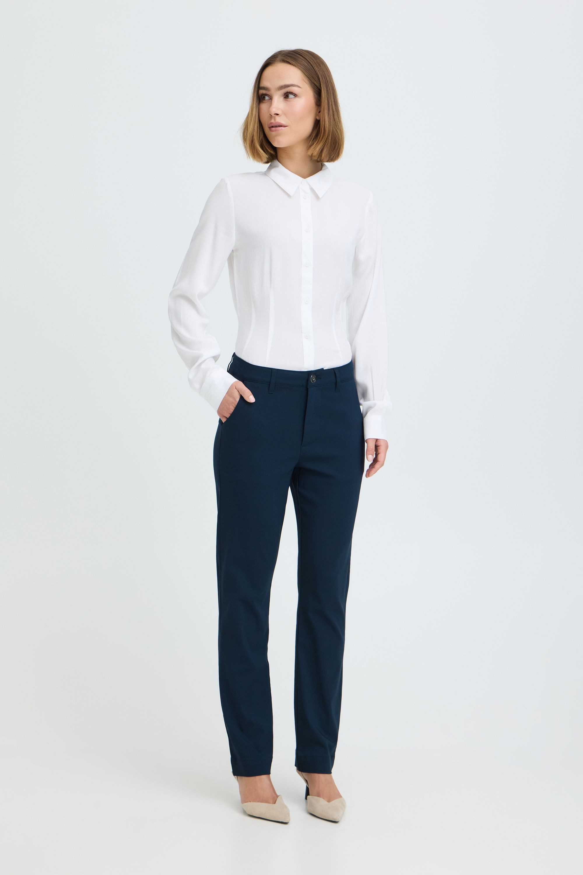 OXMO Chinohose OXKeily Komfortable Stoffhose - Regular Straight