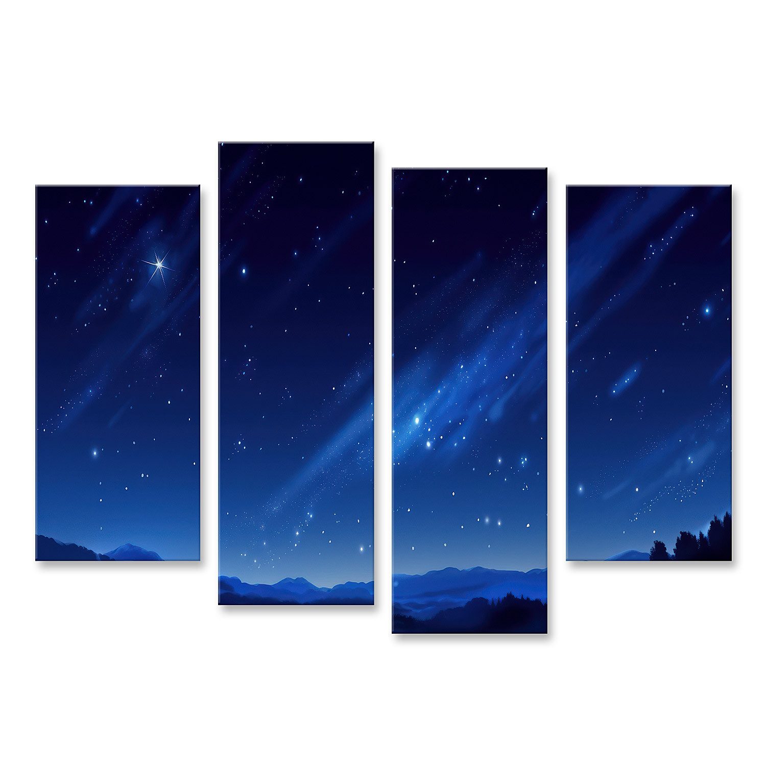 islandburner Leinwandbild Sternenhimmel Fantasy Style Schönes Bild Bilder