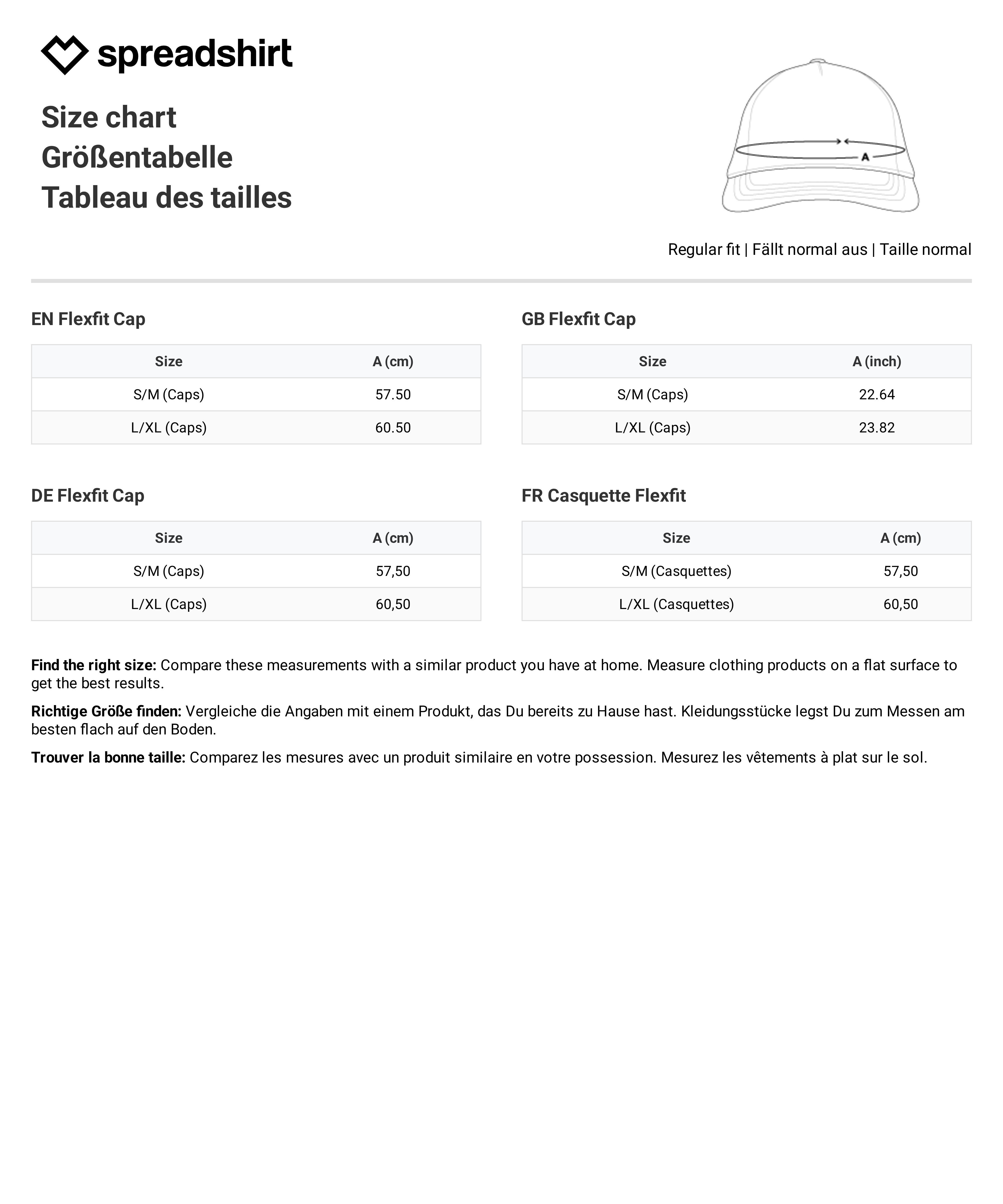 Spreadshirt Baseball Cap Dad Schriftzug Stickerei Flexfit Cap (1-St)