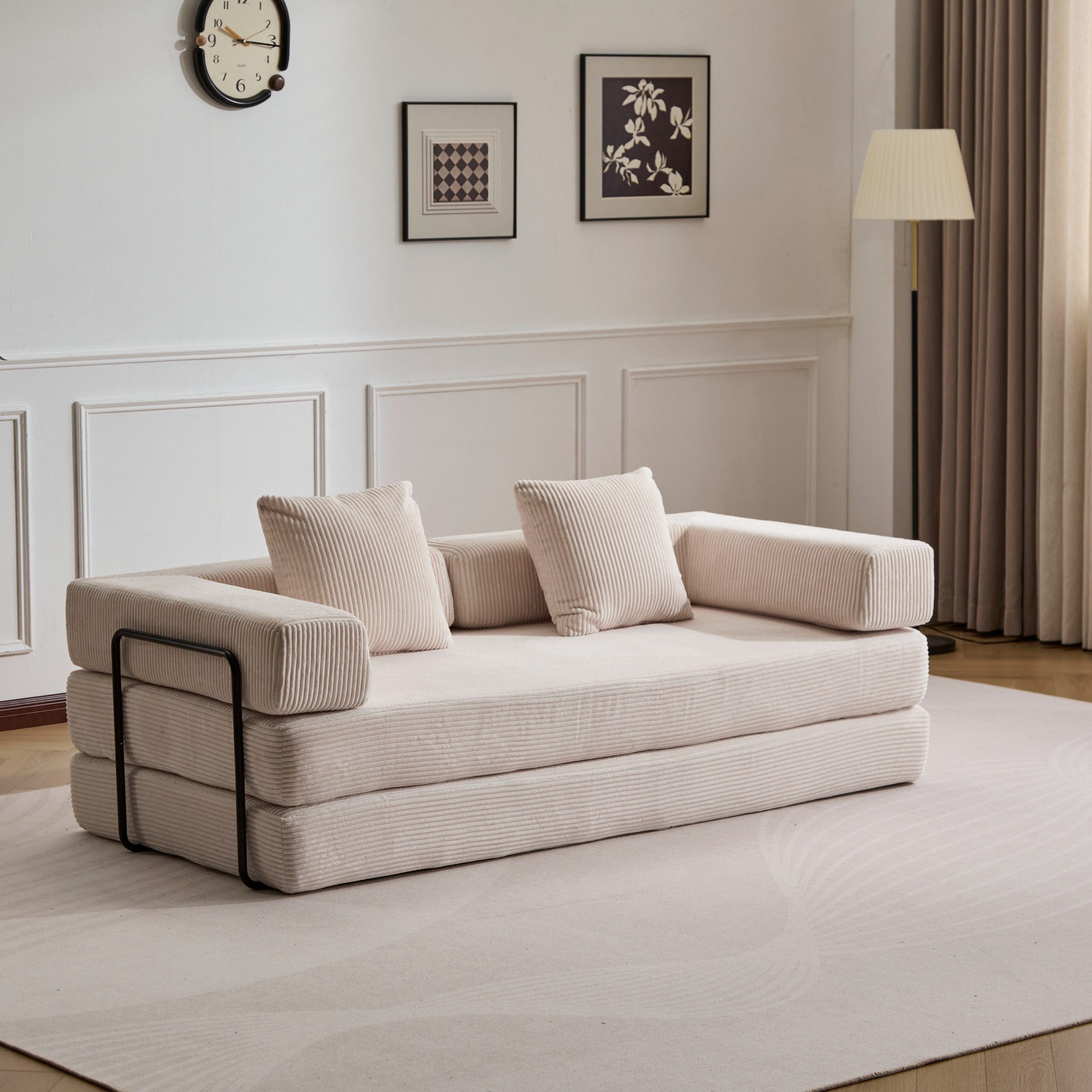 Leawin Sofa Faltbares Cord Schlafsofa, 4-in-1 günstig online kaufen